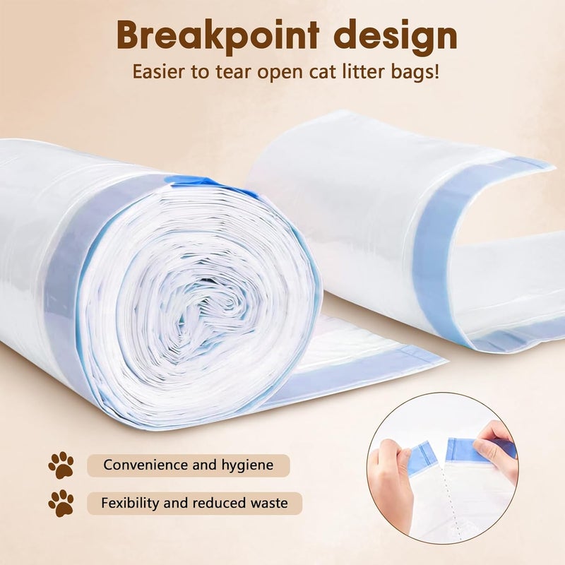 BCHARYA 120 Count Cat Litter Box Liners for Fumoi and Fsitego Self Cleaning Litter Box, Extra Thick Heavy Duty Cat Litter Bags Replacement, 3-4 Gallons of Capacity - Image 4